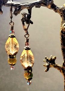 Romantic Victorian drop earrings new handmade